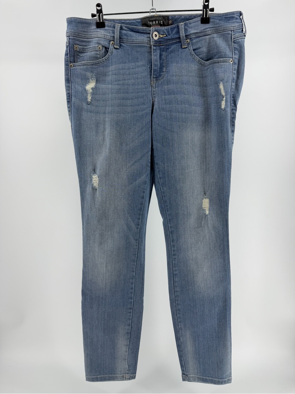 Torrid Light Wash Stretch Denim Luxe Skinny Jeans, Women's 12